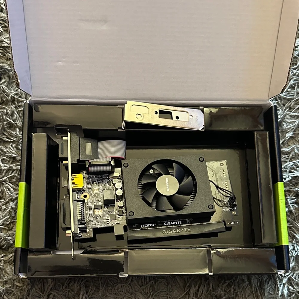 GIGABYTE GeForce GT 710 Graphics Card - Black and Silver